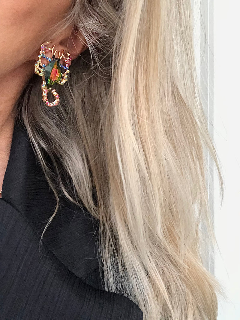 "Earrings colourful Scorpion"