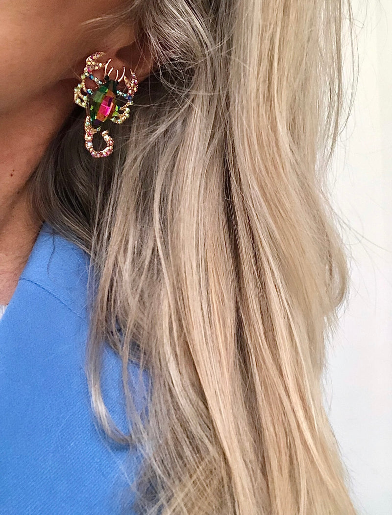 "Earrings colourful Scorpion"