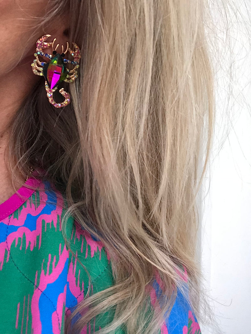 "Earrings colourful Scorpion"
