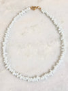 "Necklace recycled glass (white)"