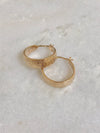"Earrings Hammered Round"