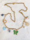 "Necklace Charming Charms (Green Butterfly)"