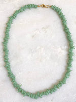 "Necklace Recycled Glass (sage green)"