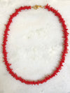 "Necklace Recycled Glass (Bright Red)