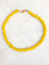"Necklace Recycled Glass (Yellow)"