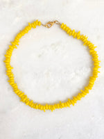 "Necklace Recycled Glass (Yellow)"