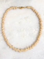 "Necklace Recycled Glass (sand colour)"
