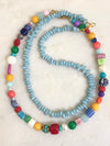 "Necklace"Fantasy" (Bohemien turquoise ball)