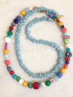 "Necklace"Fantasy" (Bohemien turquoise ball)