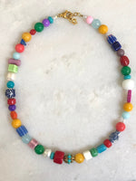 "Necklace"Fantasy" (Bohemien turquoise ball)
