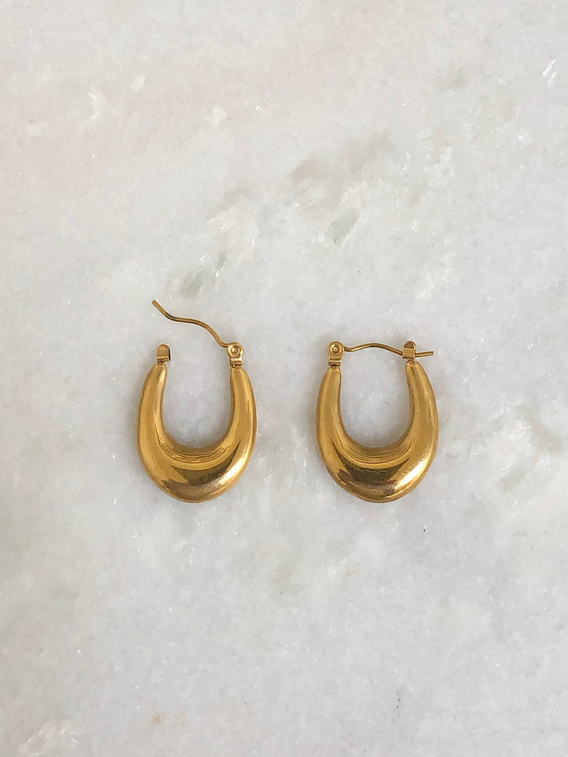 "Earrings Solid Ovals"