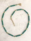 "Necklace Green Bars"