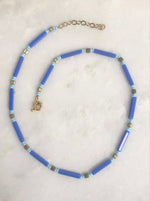 "Necklace Blue Bars"