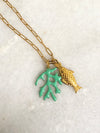 "Necklace Turquoise Coral"