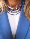 "Necklace Candy Blue/Purple/Green"