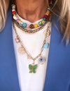 "Necklace Charming Charms (Green Butterfly)"