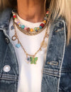 "Necklace Charming Charms (Green Butterfly)"