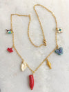 "Necklace Charming Charms( Red Coral)"