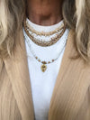 "Necklace Recycled Glass (sand colour)"