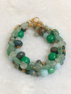 "Bracelet Green Stones"