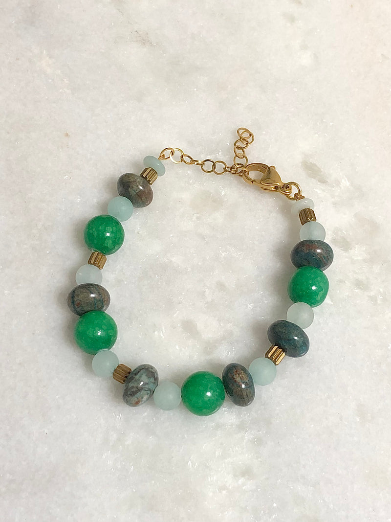 "Bracelet Shades of Green"