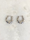 "Earrings Geometric Hoops Silver"