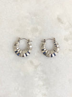 "Earrings Geometric Hoops Silver"
