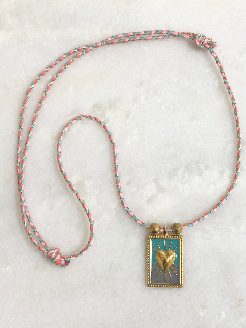 "Necklace Twisted Rope Amulet"