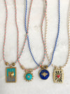 "Necklace Twisted Rope Amulet"