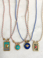 "Necklace Twisted Rope Amulet"
