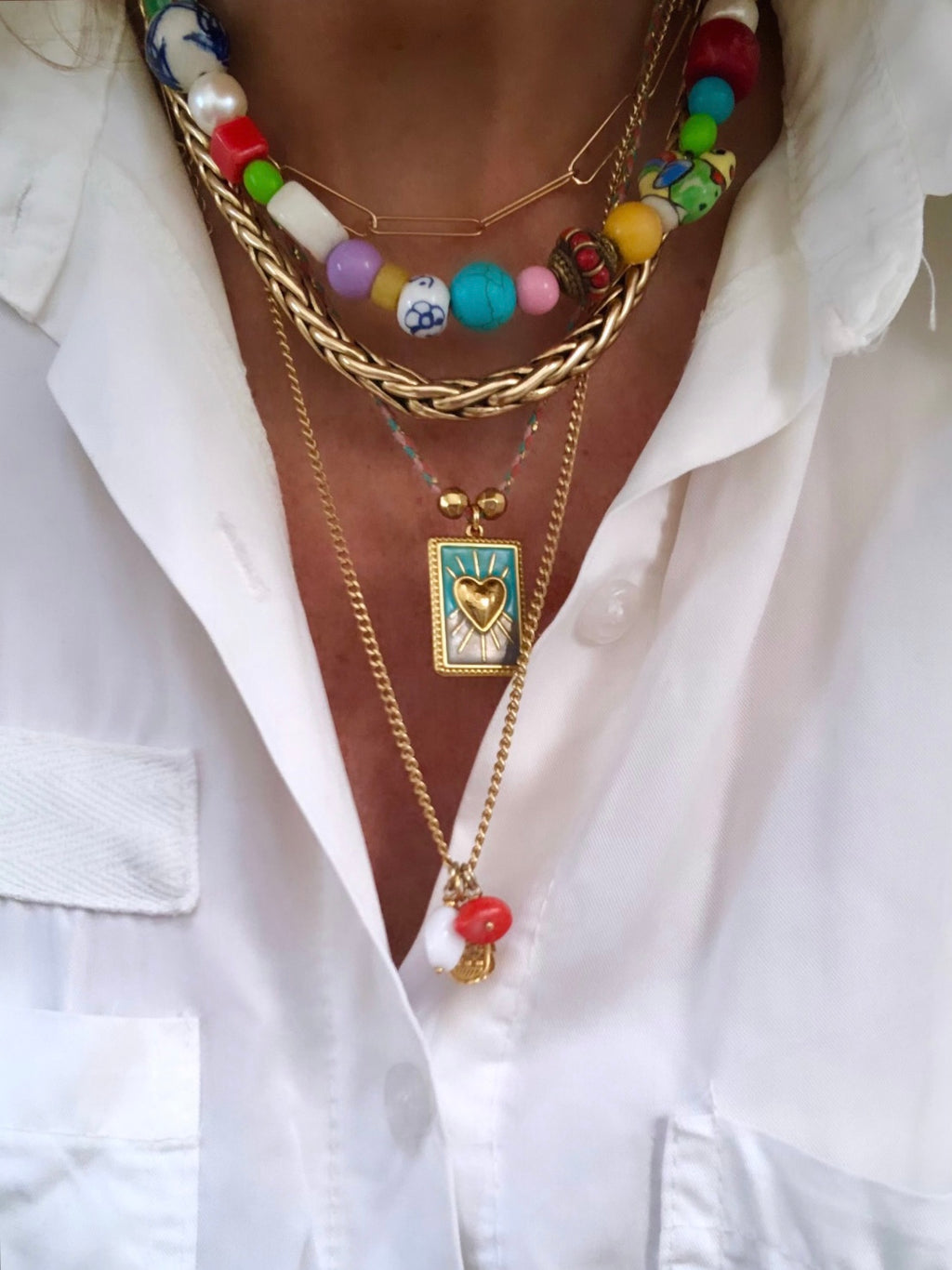 "Necklace Fantasy Rooster"