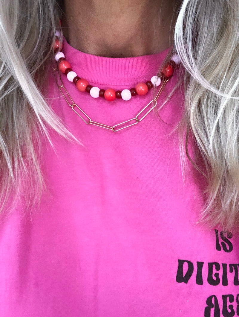 "Necklace Candy Pink"