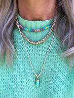 "Necklace Grey, Mint, Lilac"