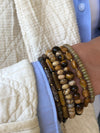 "Bracelet Natural Stone Marble Black-Grey"