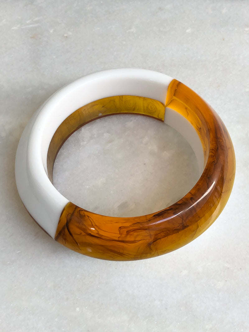 "Bracelet Brown/White Block colour"