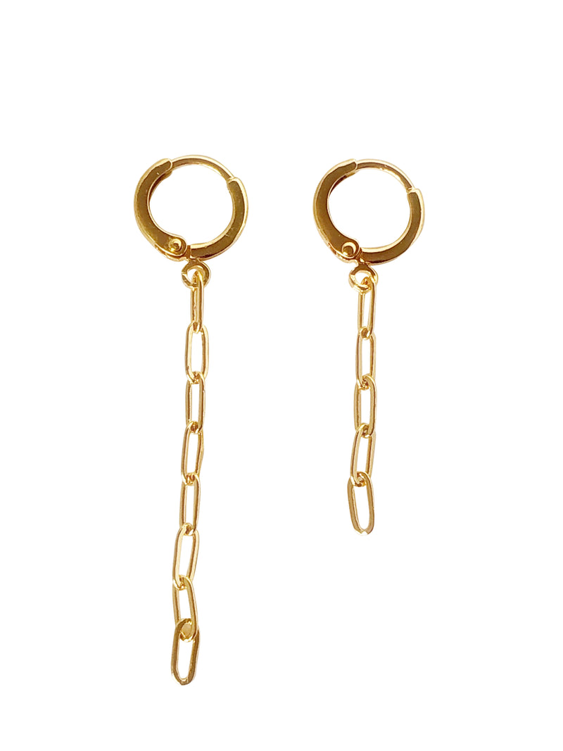 "A-symatric Chain Earrings" (also available as Single Piece)
