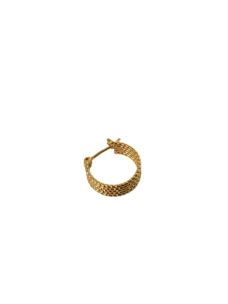"Flat textured Hoops” (you receive a pair)